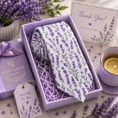 Lavendel Bloemig Stropdas