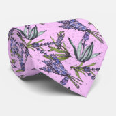 Lavendel Bloemig Stropdas (Opgerold)