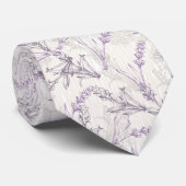 Lavendel Bloemig Stropdas (Opgerold)