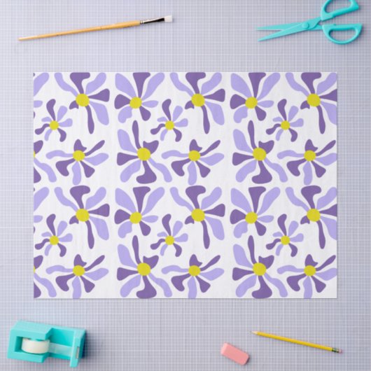 Lavendel Bloemig Tissuepapier (Craft)