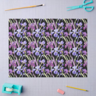 Lavendel Bloemig Tissuepapier