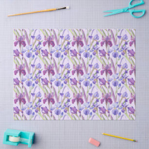 Lavendel Bloemig Tissuepapier
