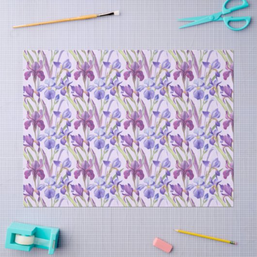 Lavendel Bloemig Tissuepapier (Craft)