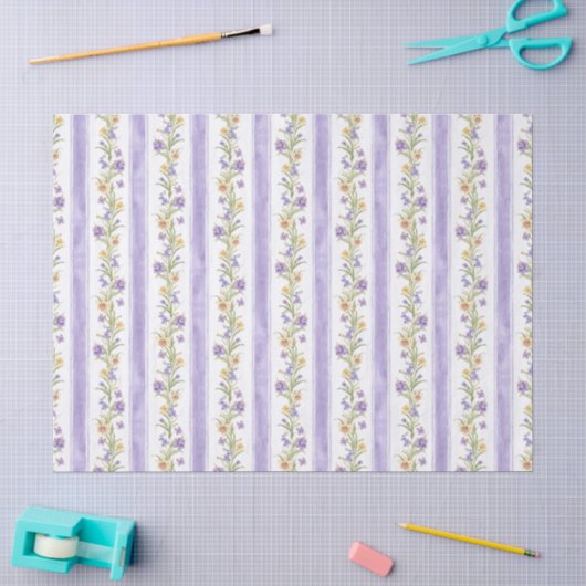 Lavendel Bloemig Tissuepapier (Craft)