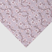 Lavendel Bloemig Tissuepapier – Elegante Cadeaupap (Detail)