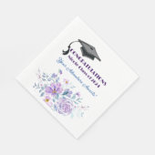 Lavendel Bloemige Afstuderen Servet (Hoek)