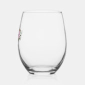 Lavendel Bloemige Aquarel Bruiloft Feest Custom Wijnglas Zonder Voet (Links)