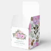 Lavendel Bloemige Aquarel Bruiloftsbruiloft Custom Bedankdoosjes (Geopend)