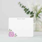 Lavendel Bloemige Bedankbriefjes Kaart (Staand voorkant)