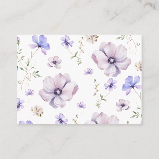 Lavendel Bloemige Date Night Ideeën Bruidsmeisjesf Informatiekaartje (Achterkant)