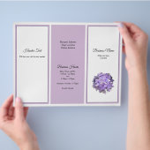 Lavendel Bloemige Drievoudige Zakelijke Brochure F (Hand)