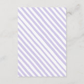 Lavendel bloemige elegante bruiloft details informatiekaartje (Achterkant)