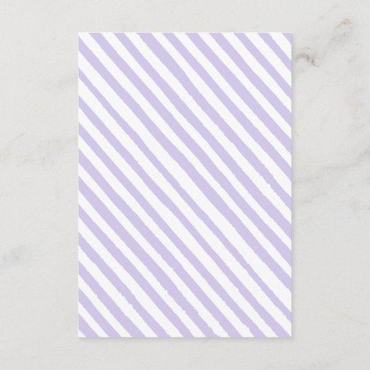 Lavendel bloemige elegante bruiloft details informatiekaartje (Achterkant)