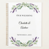 Lavendel bloemige eucalyptus bruiloft planner (Voorkant)