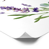 Lavendel bloemige groenvoorziening Eerste Communie Poster (Hoek)