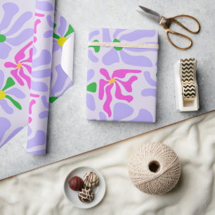 Lavendel Bloemige Inpakpapier