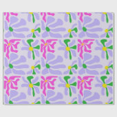 Lavendel Bloemige Inpakpapier (Vlak)