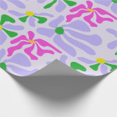 Lavendel Bloemige Inpakpapier (Hoek)