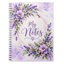 Lavendel Bloemige My Notes Spiraal Notebook
