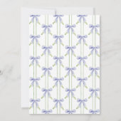 Lavendel Bloemige Preppy Strik Das Bruiloftsshower Kaart (Achterkant)