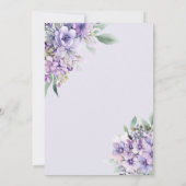 Lavendel bloemige Quinceañera uitnodiging (Achterkant)