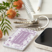 Lavendel Bloemige Schoonheidsspecialist Sleutelhanger (Voorkant Rechts)
