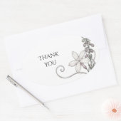 Lavendel Bloemige Spiraal Bedankt Sticker (Envelop)