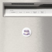 Lavendel Bloemige Theekop  Magneet (Insitu (Vaatwasser))