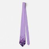 Lavendel Bloemige Tip Stropdas (Voorkant)