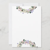 Lavendel Bloemige Viering van het Leven Funeral Kaart (Achterkant)