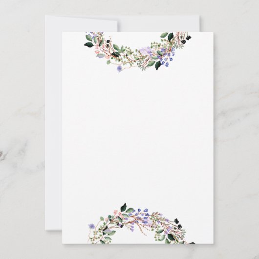 Lavendel Bloemige Viering van het Leven Funeral Kaart (Achterkant)