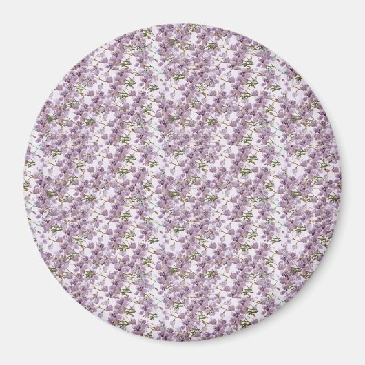 Lavendel Bloemige Watercolor Magneet (Voorkant)