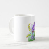Lavendel Bloemige Waterverf Mok | Botanische Laven (Voorkant links)