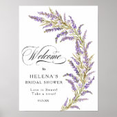 Lavendel bloemige waterverf vrijgezellenfeest welk poster (Voorkant)