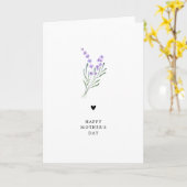 Lavendel Bloemige Zalige Moederdag Kaart (Gele Bloem)