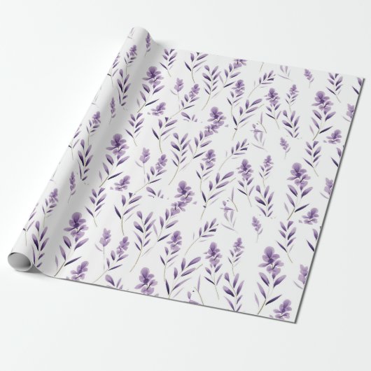 Lavendel Bloemknoppen Thunder_Cove Cadeaupapier (Uitgerold)