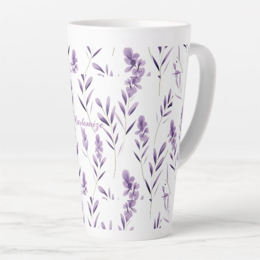 Lavendel Bloemknoppen Thunder_Cove Latte Mok (Rechterhoek)