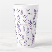 Lavendel Bloemknoppen Thunder_Cove Latte Mok (Voorkant)