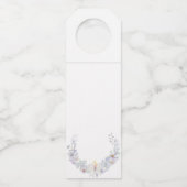 Lavendel Bloemkruis Doop Deur Hanger Label (Achterkant)