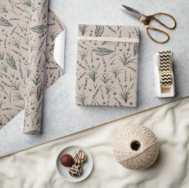 Lavendel Bloemmotief Inpakpapier