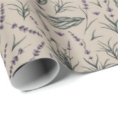 Lavendel Bloemmotief Inpakpapier (Rol Hoek)