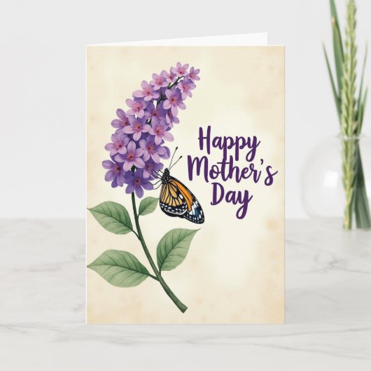 Lavendel Bloemmotief Kaart (Voorkant)