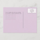 Lavendel Bloesem Romantisch Save The Date Wedding Aankondigingskaart (Achterkant)
