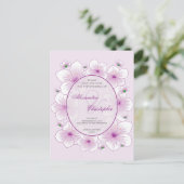 Lavendel Bloesem Romantisch Save The Date Wedding Aankondigingskaart (Staand voorkant)