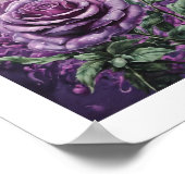 Lavendel Blood-Moon Roos Poster (Hoek)