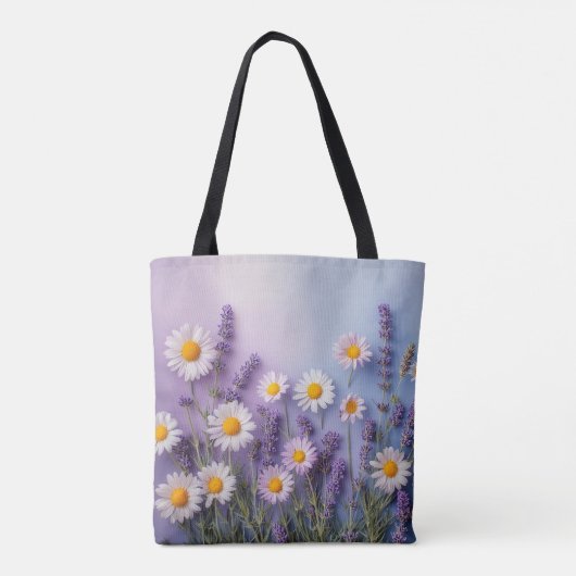 Lavendel Bloom & Daisy Delight Bag Tote Bag (Achterkant)
