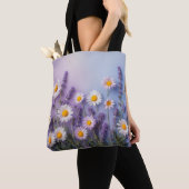 Lavendel Bloom & Daisy Delight Bag Tote Bag (Dichtbij)
