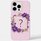 Lavendel Bloom: Monogrammed Initiaal '?' Case-Mate iPhone Case (Achterkant)