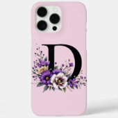 Lavendel Bloom: Monogrammed Initiaal 'D' Case-Mate iPhone Case (Achterkant)