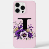 Lavendel Bloom: Monogrammed Initiaal 'I' Case-Mate iPhone Case (Achterkant)